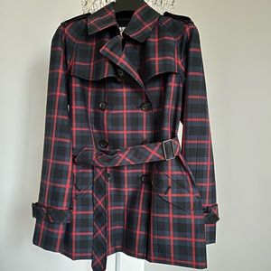 COACH Riley Plaid Short Trench Coat NWT Wmns XS RARE FIND!